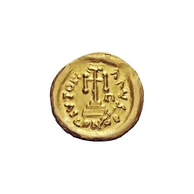 1 Solidus In the name of Constans II; Spoleto; with symbol back