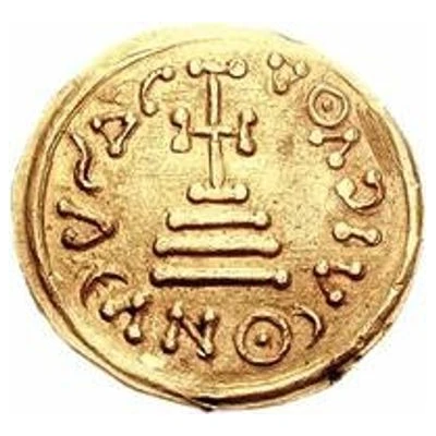 1 Solidus In the name of Heraclius and Heraclius Constantine; Cross with flat ends; sinking busts back