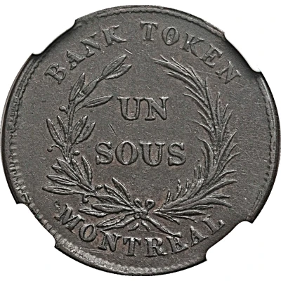 1 Sous Bank of Montreal - "Bank TOKEN" ND back