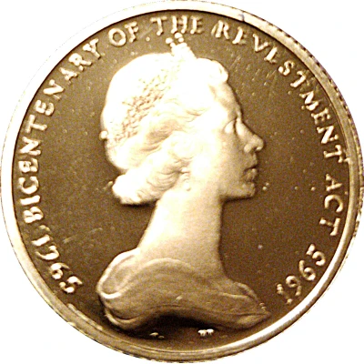 1 Sovereign - Elizabeth II Bicentenary of Revestment Act; Gold Proof 23.5ct front