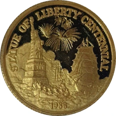 1 Sovereign - Leonard I Statue of Liberty back