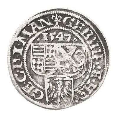 1 Spitzgroschen - Gebhard VII and John George I front