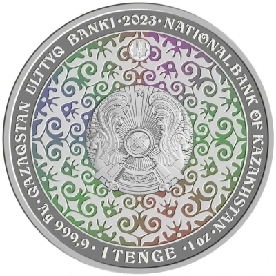 1 Teńge Silver KÓKBÓRI - Investment Coinage front