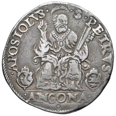 1 Testone - Gregory XIII Simple shield ND back