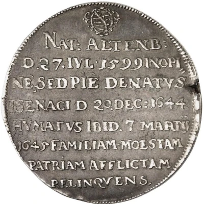 1 Thaler - Albert II Death of Albert II back