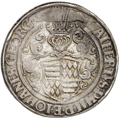 1 Thaler - Albert VII, Philip II and John George I front