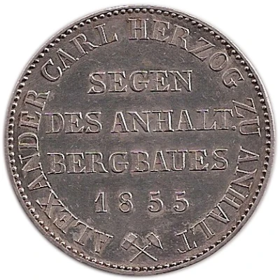 1 Thaler - Alexander Charles Ausbeute back