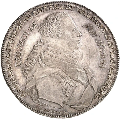 1 Thaler - Charles Albert I front