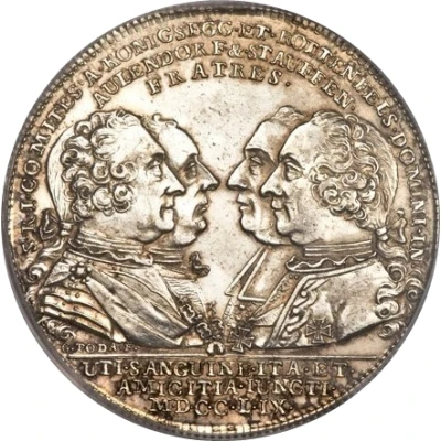 1 Thaler - Charles Ferdinand, Christian Moritz Eugen and Maximilian Frederick front