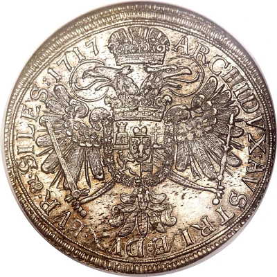 1 Thaler - Charles VI Breslau back