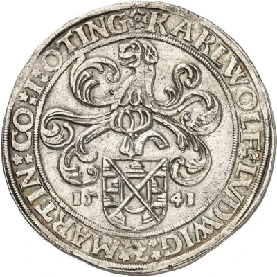 1 Thaler - Charles Wolfgang, Louis XV and Martin front