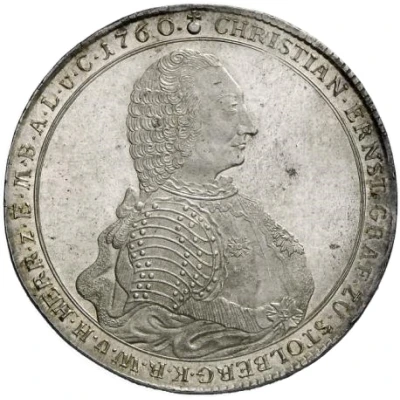 1 Thaler - Christian Ernest I 50th Years of Reign front