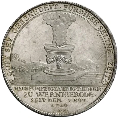 1 Thaler - Christian Ernest I 50th Years of Reign back