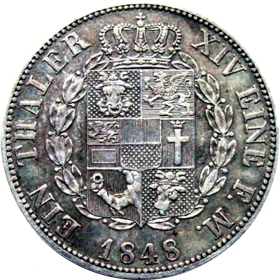 1 Thaler - Frederick Francis II back