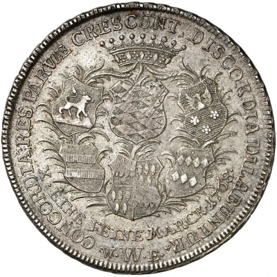 1 Thaler - Frederick Louis back