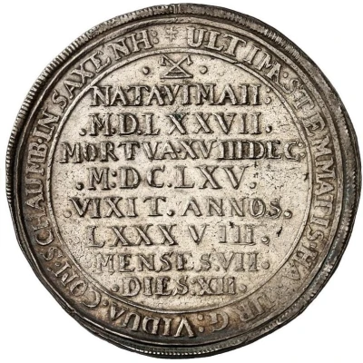 1 Thaler - George William Death of Katharina Sophia back