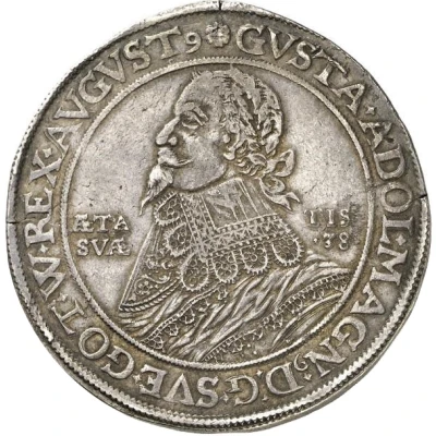 1 Thaler - Gustav II Adolphus Death; Swedish occupation front