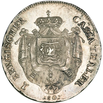 1 Thaler - Joachim Murat Cassataler back