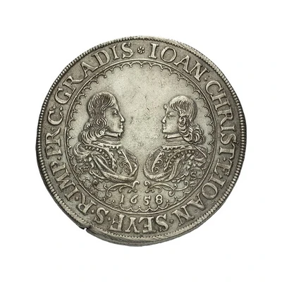 1 Thaler - Johann Christian and Johann Seyfried Krummau front