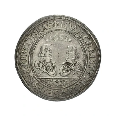 1 Thaler - Johann Christian and Johann Seyfried Krummau front