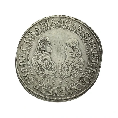 1 Thaler - Johann Christian and Johann Seyfried Krummau front