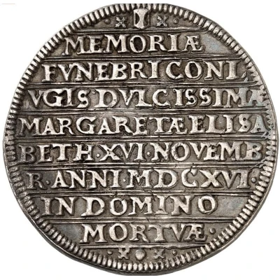 1 Thaler - John Albert II Death of Margaretha Elisabeth back