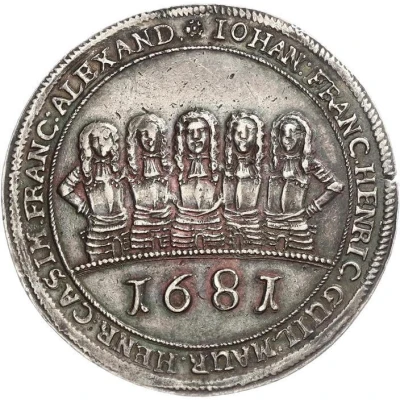 1 Thaler - John Francis, Henry, William Moritz, Henry Casimir and Francis Alexander Badehosentaler front