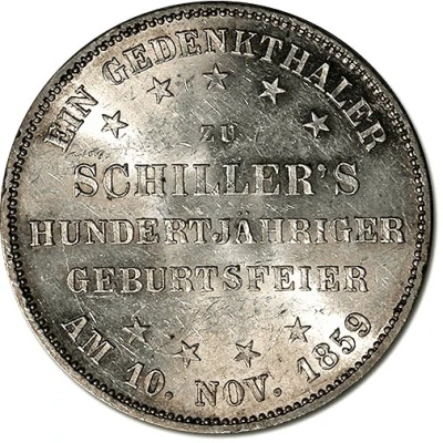 1 Thaler "Memorial Thaler" back