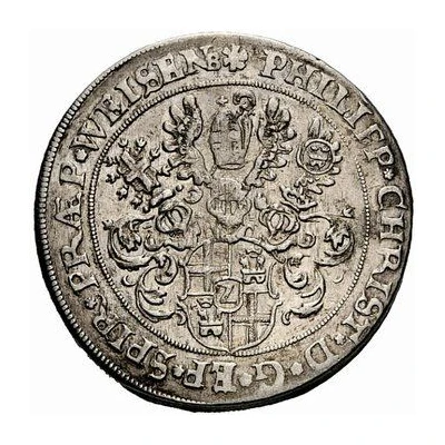 1 Thaler - Philip Christopher of Sötern Changing the Name of Udenheim to Phillipsburg front