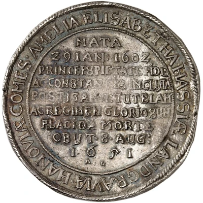 1 Thaler - William V Death front