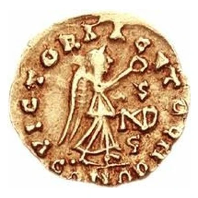 1 Tremissis In the name of Anastasius I; Lyon back