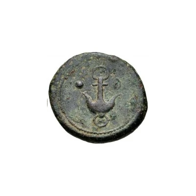 1 Uncia Wheel / Anchor; struck 225 BC - 211 BC back