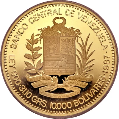 10 000 Bolívares front