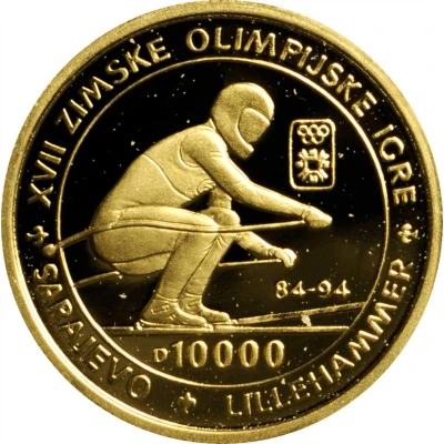 10 000 Dinara Olympics - Downhill Skiing back