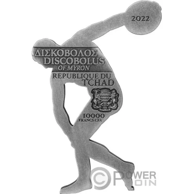 10 000 Francs CFA Discobolus of Myron front