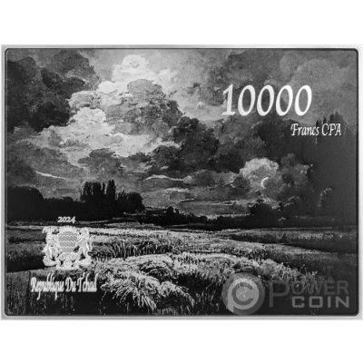 10 000 Francs CFA Van Gogh; Wheat Field with Cypresses front