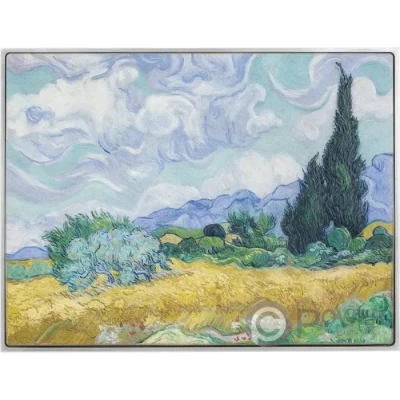 10 000 Francs CFA Van Gogh; Wheat Field with Cypresses back