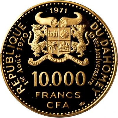 10 000 Francs Independence front