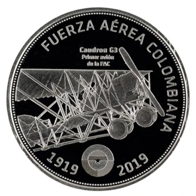 10 000 Pesos 100th Anniversary of Colombian Air Force back