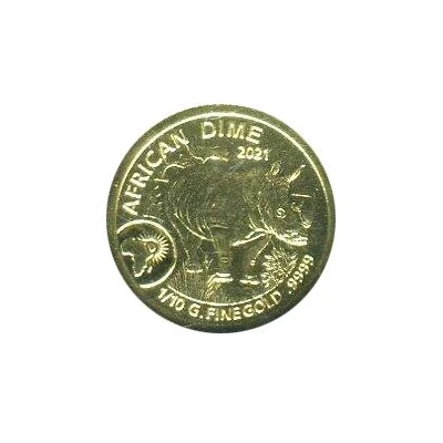 10 Amafaranga Black rhinoceros; dime back