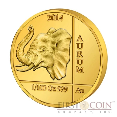 10 Amafaranga Elephant; gold back