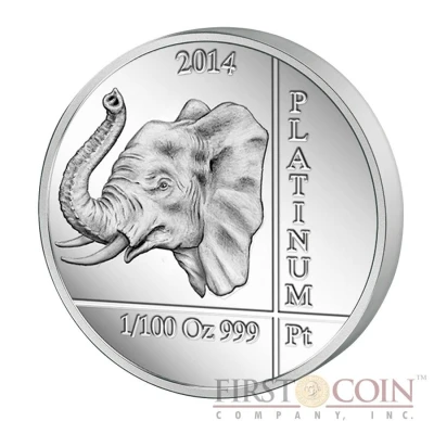 10 Amafaranga Elephant; platinum back