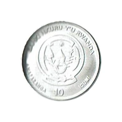 10 Amafaranga Lion; iridium front