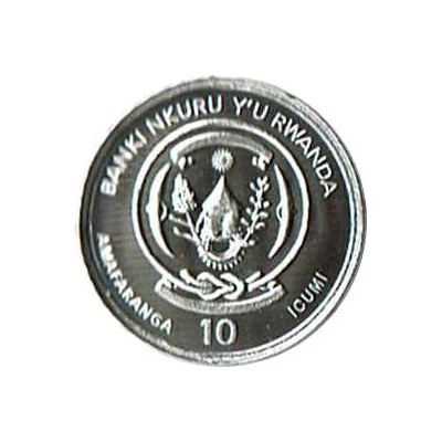 10 Amafaranga Lion; platinum front