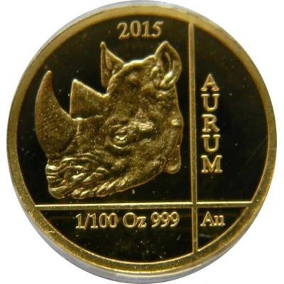 10 Amafaranga Rhinoceros; gold back