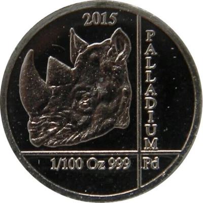 10 Amafaranga Rhinoceros; palladium back