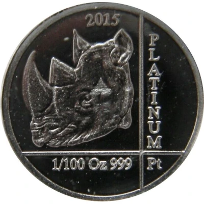 10 Amafaranga Rhinoceros; platinum back