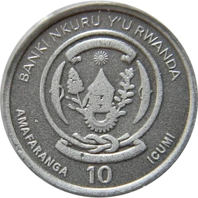 10 Amafaranga Rhinoceros; ruthenium front