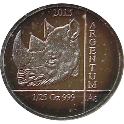 10 Amafaranga Rhinoceros; silver back