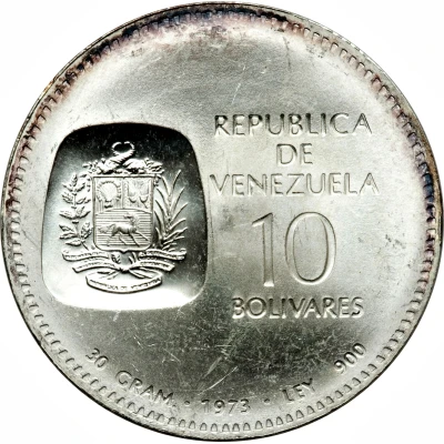 10 Bolívares Bolivar coins front